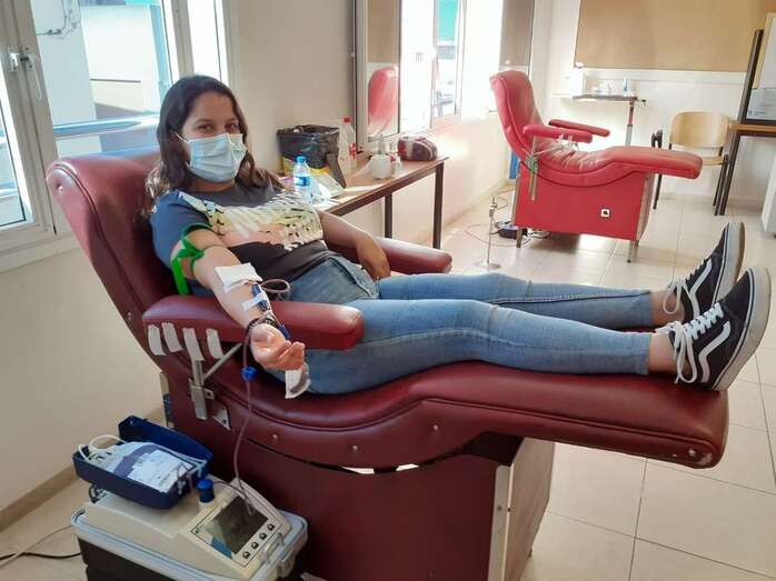 Imagen de archivo de una donación de sangre / TA